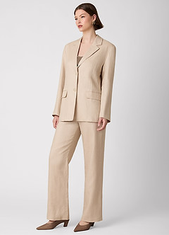 front 100% European Linen 2-Piece Suits