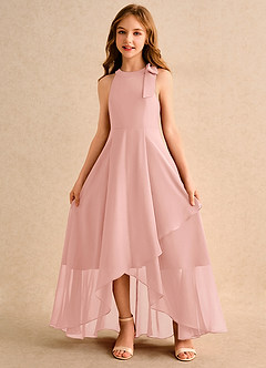 Azazie Boop Girls Formal Flower Girl Dresses Rosette A-Line Bow Chiffon Dress image5