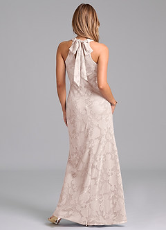 Azazie Doretta Bridesmaid Dresses Blushing Pink Mermaid Pleated Floral Burnout Dress image6