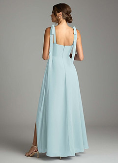 Azazie Debra Bridesmaid Dresses Mist A-Line with Pockets Chiffon Convertible Dress image10
