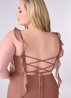 Barbie ♥ Azazie 신부 들러리 드레스 인어 쉬폰 플로어 길이 드레스 image10