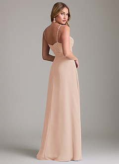 Azazie Terese Bridesmaid Dresses English Rose A-Line Pleated Chiffon Dress image2