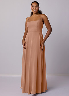 Barbie ♥ Azazie Bridesmaid Dresses Champagne Rose A-Line Chiffon Dress image7