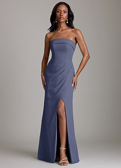 Azazie Aretha Bridesmaid Dresses Stormy A-Line Strapless Chiffon Dress image1