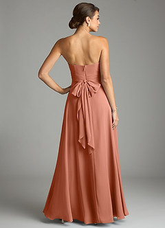 Azazie Tamira Suknie dla druhen Linia A Pofałdowany Szyfon Do ziemi Sukienka image4