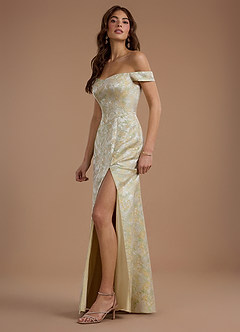 Robe Longue Crème Au Beurre Florale Janet image5