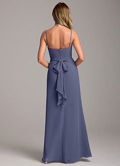 Azazie Tahlia Bridesmaid Dresses Stormy A-Line with Belt Chiffon Dress image6