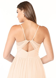 Azazie Cora Bridesmaid Dresses Pearl Pink A-Line Pleated Chiffon Dress image31
