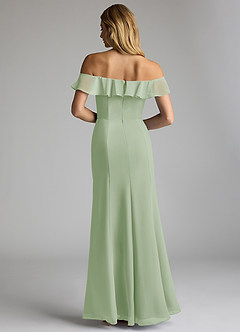 Azazie Sophie Bridesmaid Dresses Dusty Sage A-Line Off the Shoulder Chiffon Convertible Dress image3