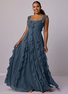 Barbie ♥ Azazie Bridesmaid Dresses Neptune A-Line with Pockets Chiffon Dress image10