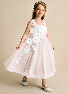 Azazie Dovey Flower Girl Klänningar Klänning Balklänning i Tyll Rosett image6