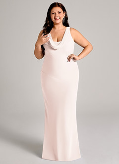 Azazie Rylina Bridesmaid Dresses Rose Petal Mermaid Pleated Chiffon Dress image10