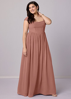 Barbie ♥ Azazie Bridesmaid Dresses Cedar Rose A-Line Corset Chiffon Dress image11