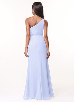 Azazie Liza Bridesmaid Dresses Lavender Mermaid One Shoulder Chiffon Dress image2