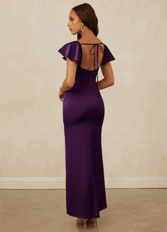 Christian Siriano Bridal for Azazie 1005 Bridesmaid Dresses Grape Sheath Sweetheart Neckline Stretch Satin Dress image2