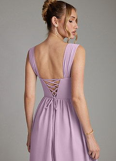 Azazie Caterina Bridesmaid Dresses Wisteria A-Line Corset Chiffon Dress image2