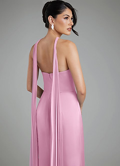 Azazie Tyler Robes de demoiselle d'honneur Robe Fourreau Convertible en Satin extensible Sans bretelles Rose Bonbon image10