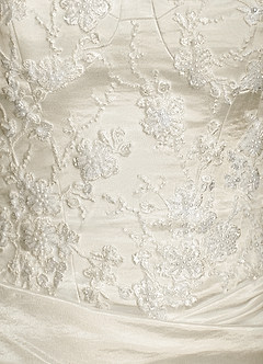 Azazie Angel Wedding Dresses Antique White Mermaid Strapless Charmeuse Dress image11