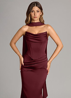 Sorrel Wine Corset Two-Piece Sets image5