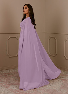 Azazie Isa Mother of the Bride Dresses Wisteria A-Line V-Neck Pleated Chiffon Dress image3