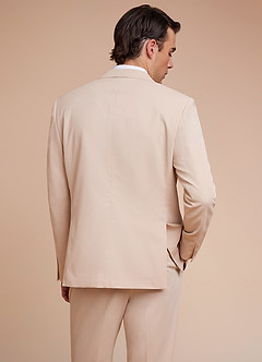 front Carter Tan Cotton Linen Blend Suit Jacket