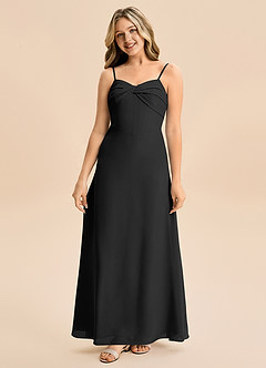 Azazie Jordyn Junior Linia A Dekolt w kształcie serca Szyfon Długość podłogi Młodsza druhna Sukienka image4