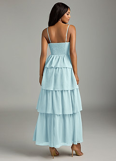 Azazie Kaiden Bridesmaid Dresses Sea Glass A-Line Sweetheart Neckline Chiffon Dress image2