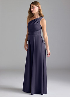 Azazie Dallas Bridesmaid Dresses Stormy A-Line One Shoulder Stretch Satin Dress image5