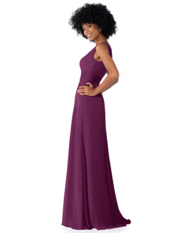 Azazie Dallas Bridesmaid Dresses Raspberry A-Line One Shoulder Chiffon Dress image11