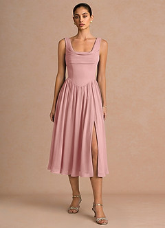 Vestido Rosa Empolvado Midi Novi image3