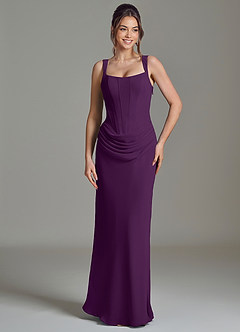 Azazie Niamh Suknie dla druhen Syrena Gorset Szyfon Do ziemi Sukienka image5