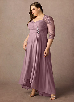 Azazie Anne Mother of the Bride Dresses Dusty Rose Sheath Sweetheart Sequins Lace Dress image14