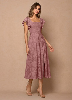 Talia Light Pink Midi Dress image4