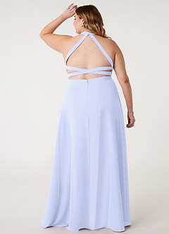 Azazie Clarice Bridesmaid Dresses Lavender A-Line Halter Chiffon Dress image9