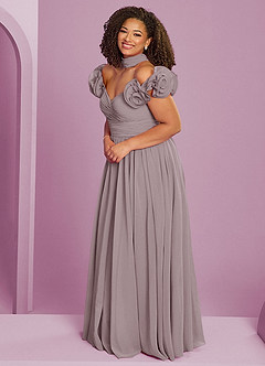 Barbie ♥ Azazie Bridesmaid Dresses Dusk A-Line Off the Shoulder Chiffon Convertible Dress image14