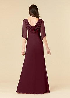 Azazie Magdalene Mother of the Bride Dresses Cabernet Sheath Sequins Mesh Dress image4