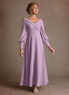 Azazie Paterson Mother of the Bride Dresses Wisteria A-Line Pleated Chiffon Dress image1