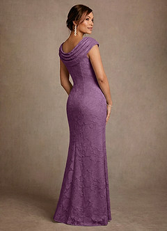 Azazie Irvine Mother of the Bride Dresses Wisteria A-Line Pleated Floral Burnout Dress image2