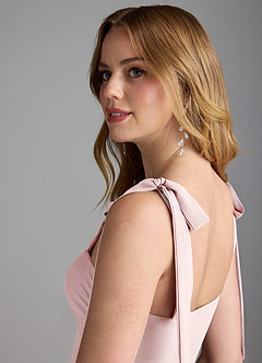 Azazie Lizet Bridesmaid Dresses Blushing Pink A-Line Sweetheart Neckline Chiffon Dress image6