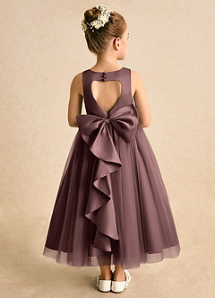 Azazie Solia Robe Demoiselle D'honneur Fillette Robe Princesse en Tulle Arc Expresso image1