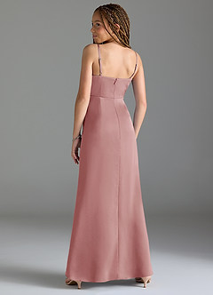 Azazie Maci Junior Klä av Sjöjungfru i Stretch Satin Plisserad image5