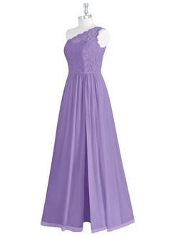 Azazie Demi Bridesmaid Dresses Tahiti A-Line One Shoulder Chiffon Dress image10