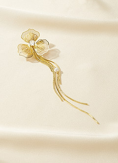 front Petals and Tassels Statement Earrings