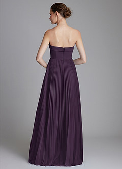 Azazie Mariana Bridesmaid Dresses Plum A-Line Strapless Chiffon Dress image7