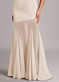 Azazie Uma Final Sale White Alabaster Mermaid Strapless Chiffon Convertible Dress image6