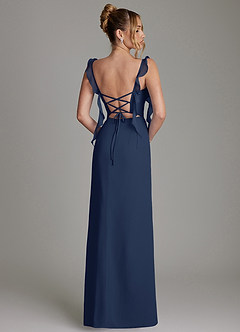 Azazie Jessamine 신부 들러리 드레스 인어 코르셋 쉬폰 바닥 길이 드레스 image8