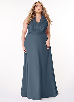 Azazie Fifi Bridesmaid Dresses Neptune A-Line Strapless Chiffon Convertible Dress image12