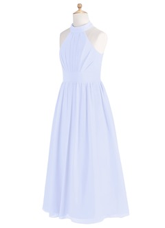 Azazie Iman Junior Lavender A-Line Pleated Chiffon Dress image8