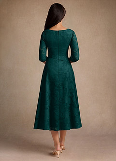 Azazie Durant vestidos de madre de la novia Vestido de Pino de Devorado Floral de Corte en A con Plisado image3