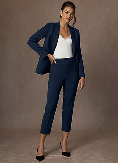 front Kennedy Dunkelmarine Strukturierter Stretch-Blazer